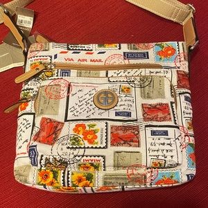 Giani Bernini postcard crossbody bag. Never used new with tags.